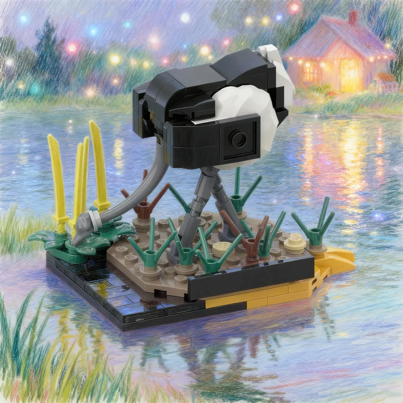 

118pcs MOC Ostrich Sculptures Model Building Blocks Architecture Assemble Creative Christmas Gifts Toy DIY Brick Idea Education
