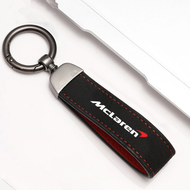 LLavero de gamuza para coche, colgante de aleación, llavero antiloss para Mclaren 720S GT 570 600LT 540C P1 Alcantara 2023 MCL60 Fórmula Uno F1 Team