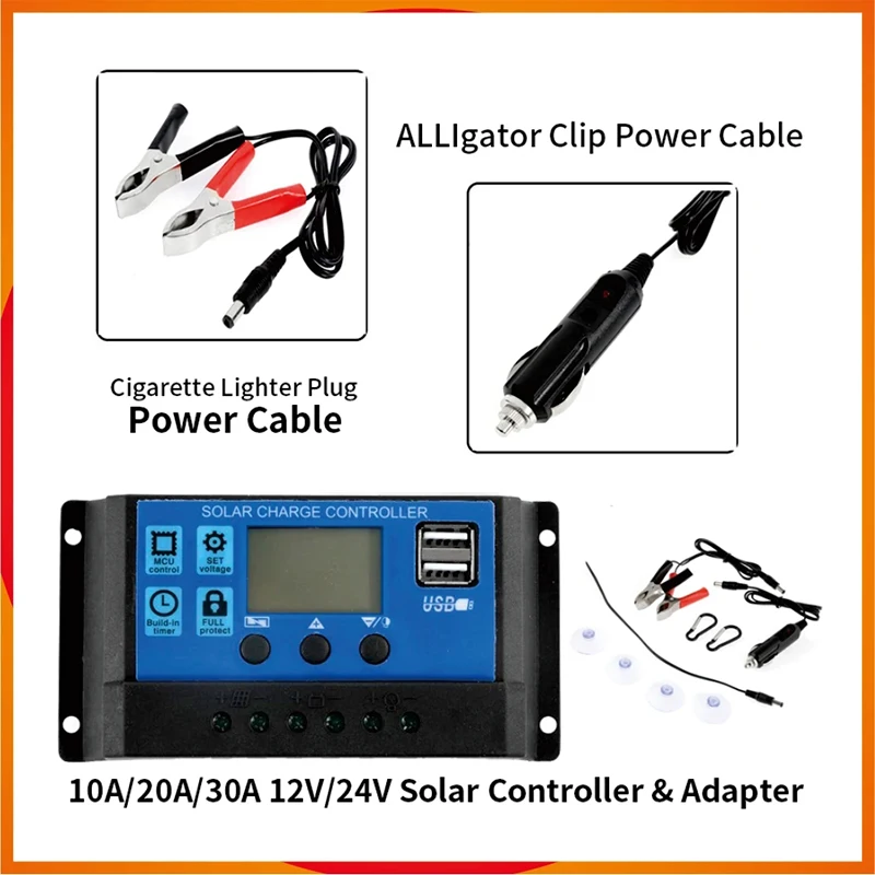 Imagem -06 - Carregador Portátil do Painel Solar 1200w 12v 18v Dual Usb com Controlador de 10a60a Célula Solar Acampamento ao ar Livre Telefone Carro Iate rv