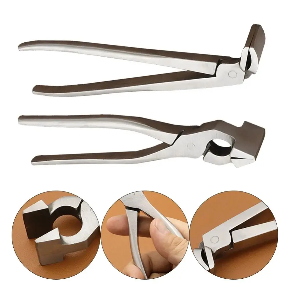 

Long Handle Leather Pliers High Hardness Stainless Steel Press Flatten Pliers Adjustable Anti-Slip