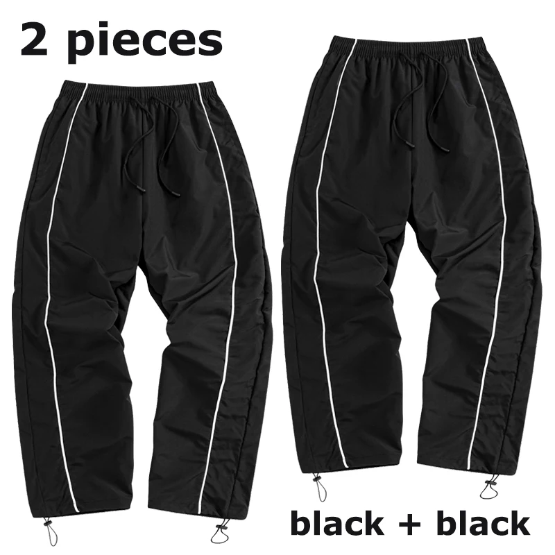 Trendige, sportliche Herrenhose mit Linien, Fitnessstudio, Workout, Laufhose mit Seitentaschen, sportliche, schnell trocknende, atmungsaktive Jogginghose