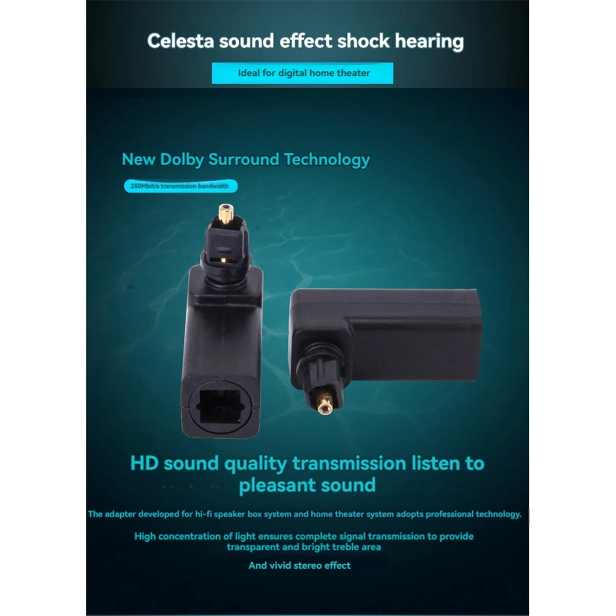 ABSQ-1Pcs Toslink 90 derajat optik Audio adaptor kabel pria ke Wanita sudut kanan 360 berputar PC TV DVD Stereo kabel optik