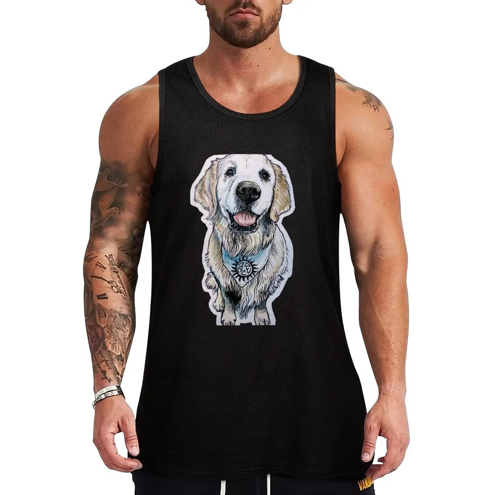 

Pet Portrait (White Lab) Tank Top Sportswear for men sports clothes for men summer Men's tops Male clothes