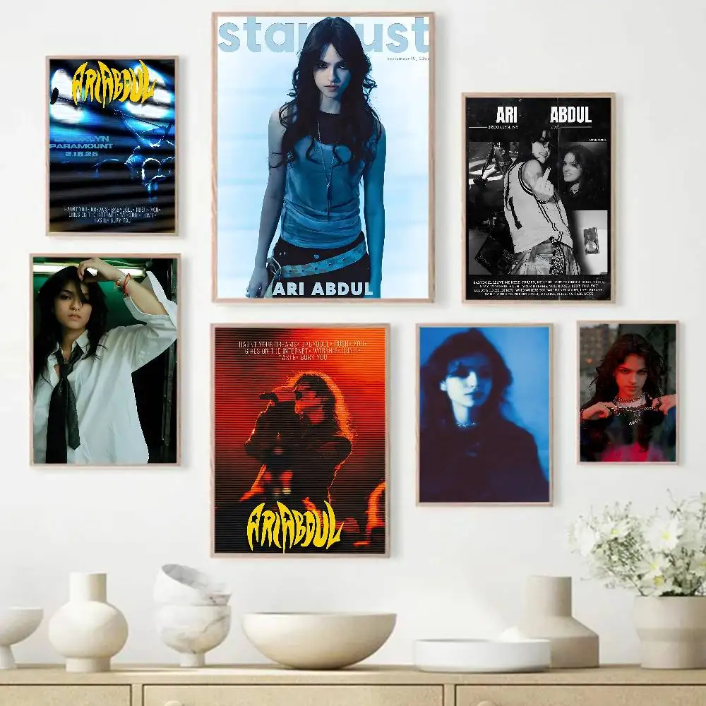 Singer A-Ari Abdul Self-adhesive Art Poster Decoracion Painting Wall Art White Kraft Paper Home Decor
