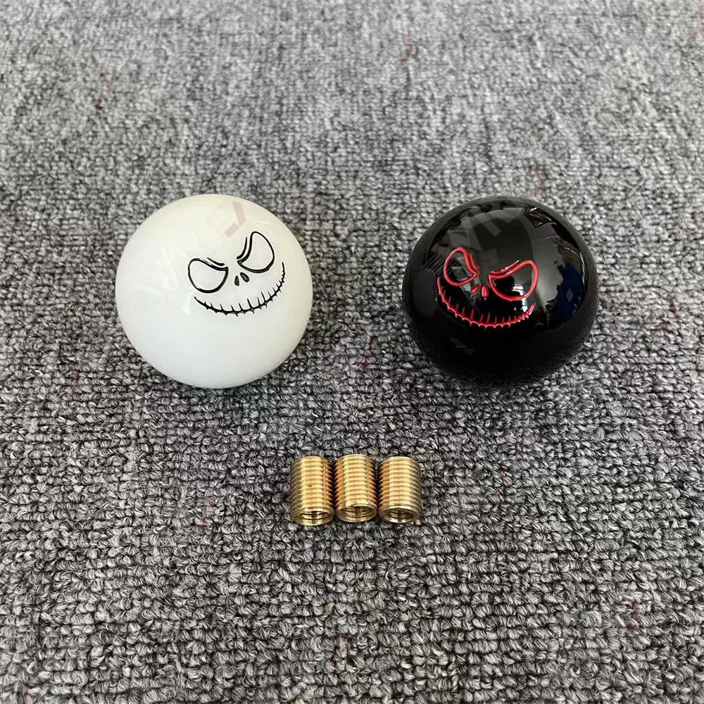 

Car Ghost Smile Shift Knob Ball Shape Acrylic Gear Shifter Stick Evil Smile Shift Knob Car Accessories
