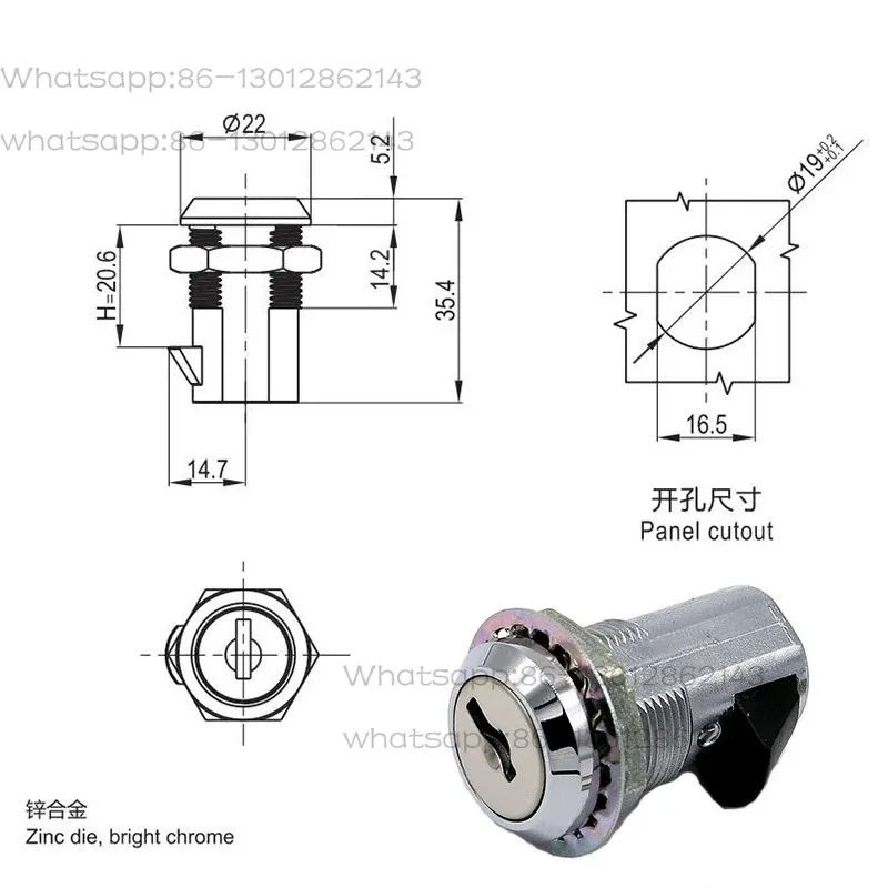 XK223-1 Flush Low Profile Push Latch Compatible With SOUTHCO 93-10-201-10 Tool Box Press Door Lock Keyed Push Lock 10PCS