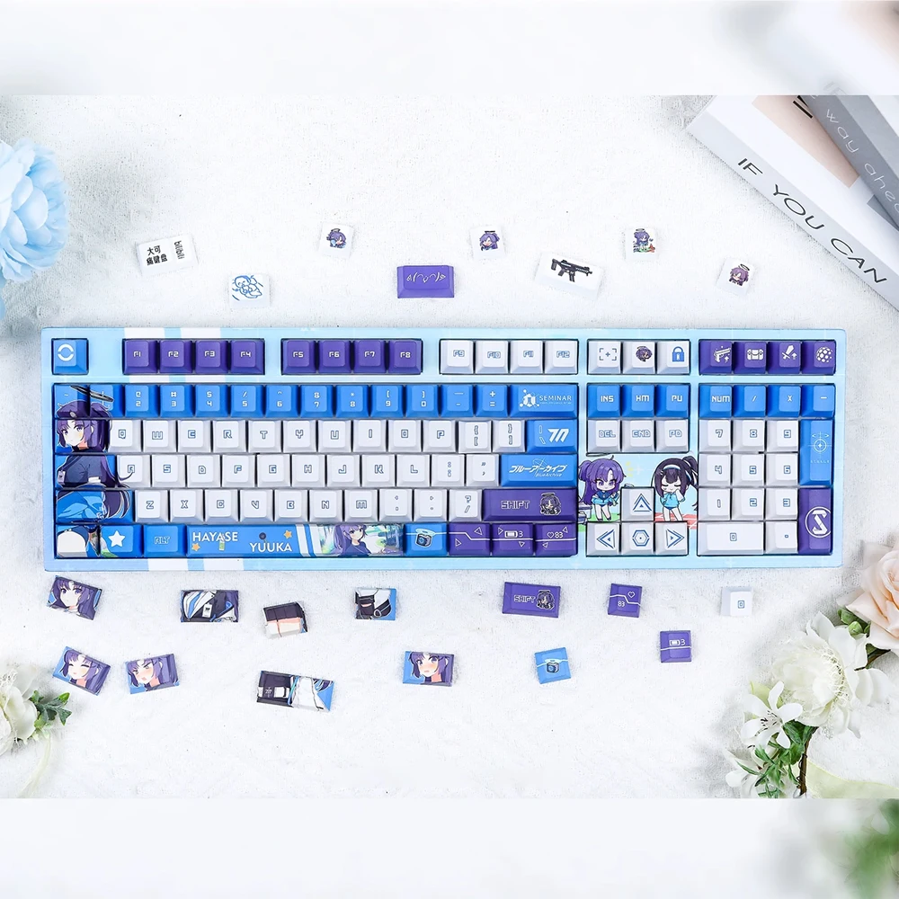 

Hayase Yuuka набор колпачков для клавиш PBT сублимация аниме синий архив Koharu Cherry Profile колпачок для клавиш с возможностью горячей замены проводная механическая клавиатура
