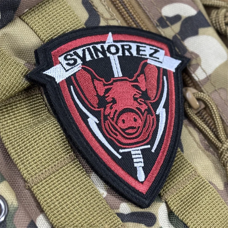 SVINOREZ Parche bordado táctico MOLLE insignia moral