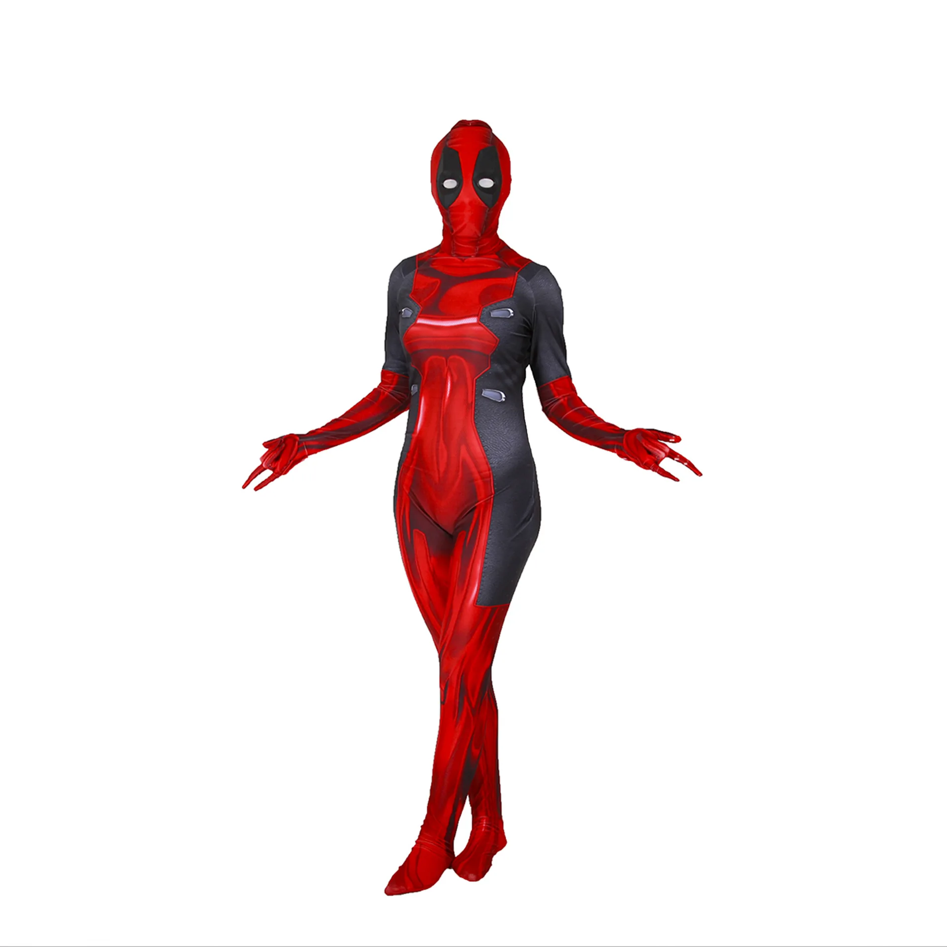 

2025 New Deadpool One-Piece Tight Suit loween Adult Children Cosplay Headset Separate China Origin Winter Season