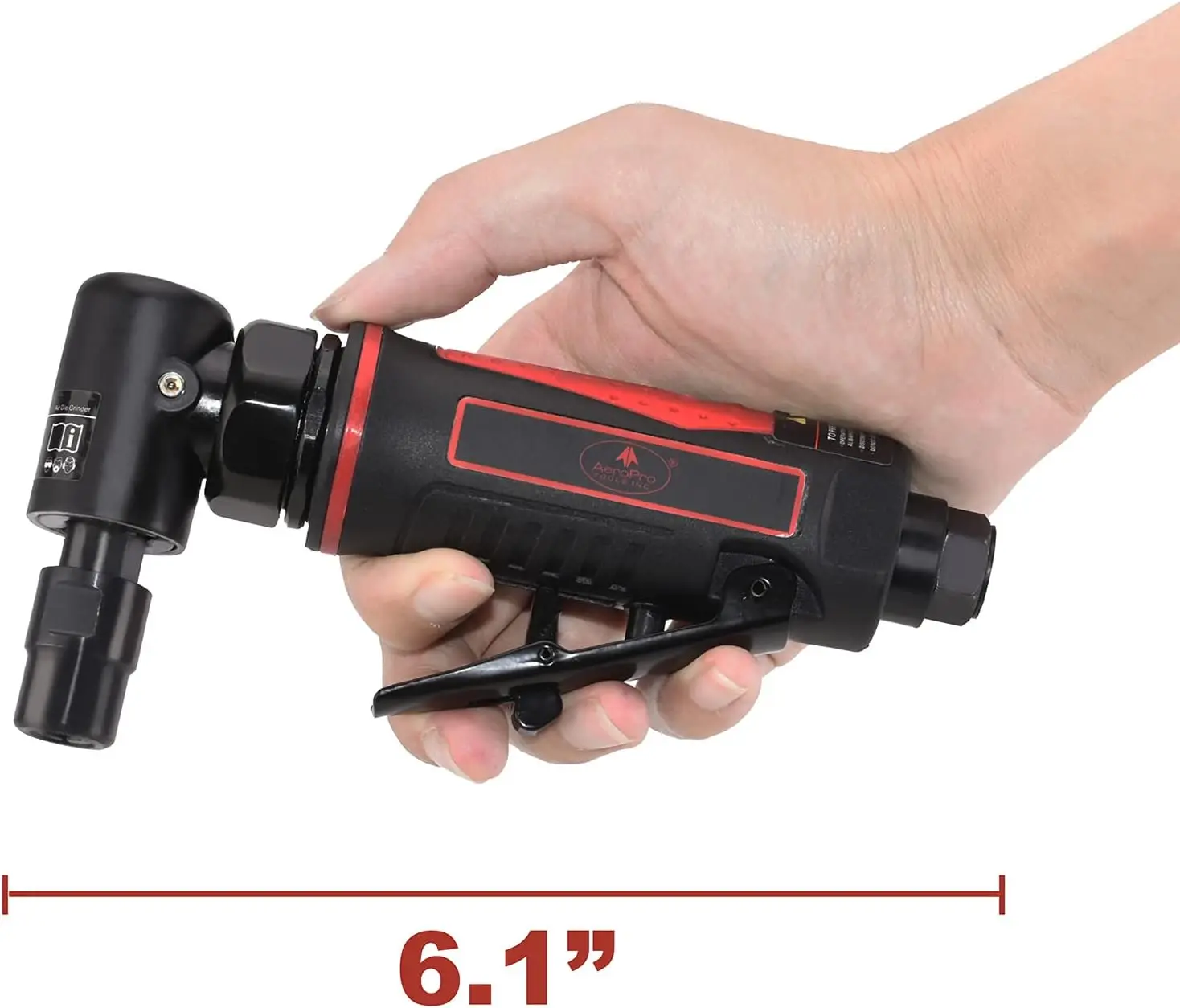 เครื่องเจียรลมแบบมือถือขนาด 1/4 นิ้ว พร้อมหัวจับดอกสว่านขนาด 1/4 นิ้ว ความเร็ว 20,000 รอบต่อนาที สำหรับงานเจียรและขัดความเร็วสูง