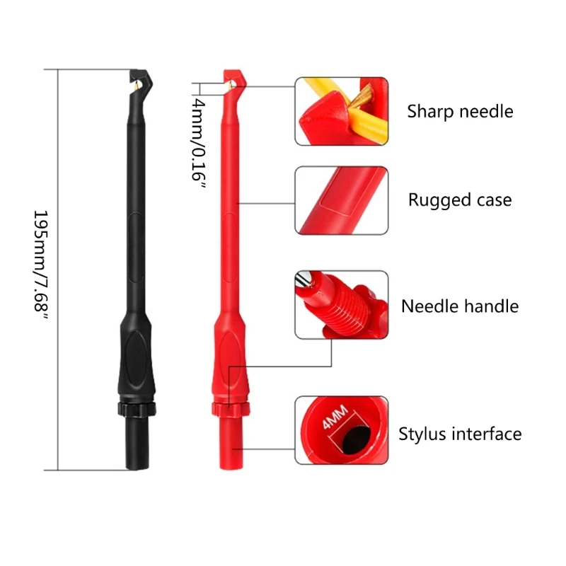 Puncture Probe Wire Piercing Test Clips Tool Automotive Repairing Multimeter Test Electrical Measuring Accessories Dropship