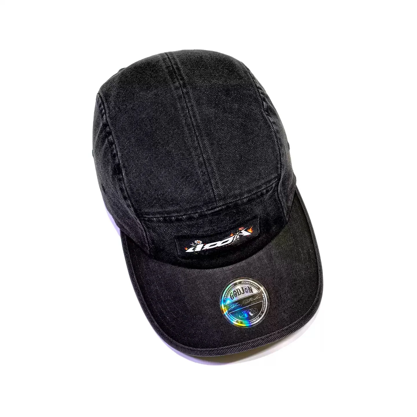 

Black Washing Denim Soft Top Peaked Caps Wide Brim Fashionable Adjustable Unisex Cool Daily Casual Hats Accessories