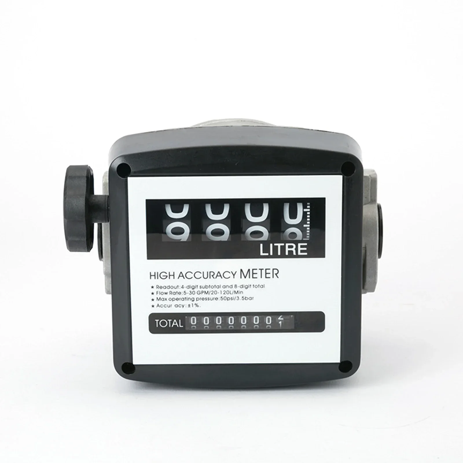 Mechanical Fuel Gauge High Accuracy 4Digit Fuel Flowmeter Digital Diesel Gasoline Flow Meter 5-30Gpm/20-120L/min