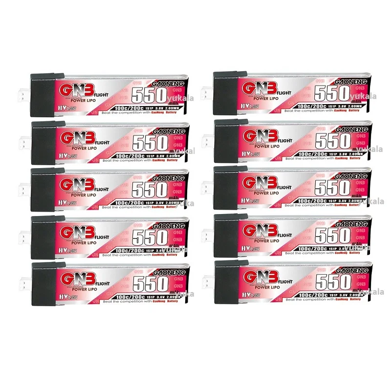 GAONENG 3.8V 550mAh 50C LiHV LiPo battery PH2.0 Plug for TINY8X TINY7 B06 Beta75 FPV R/C Drone 3.8V 550mAh battery