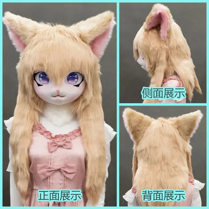 Fursuit Headset Furry Furry Cosplay Kig Kigurumi Animal Cat Rabbit Beast Mask