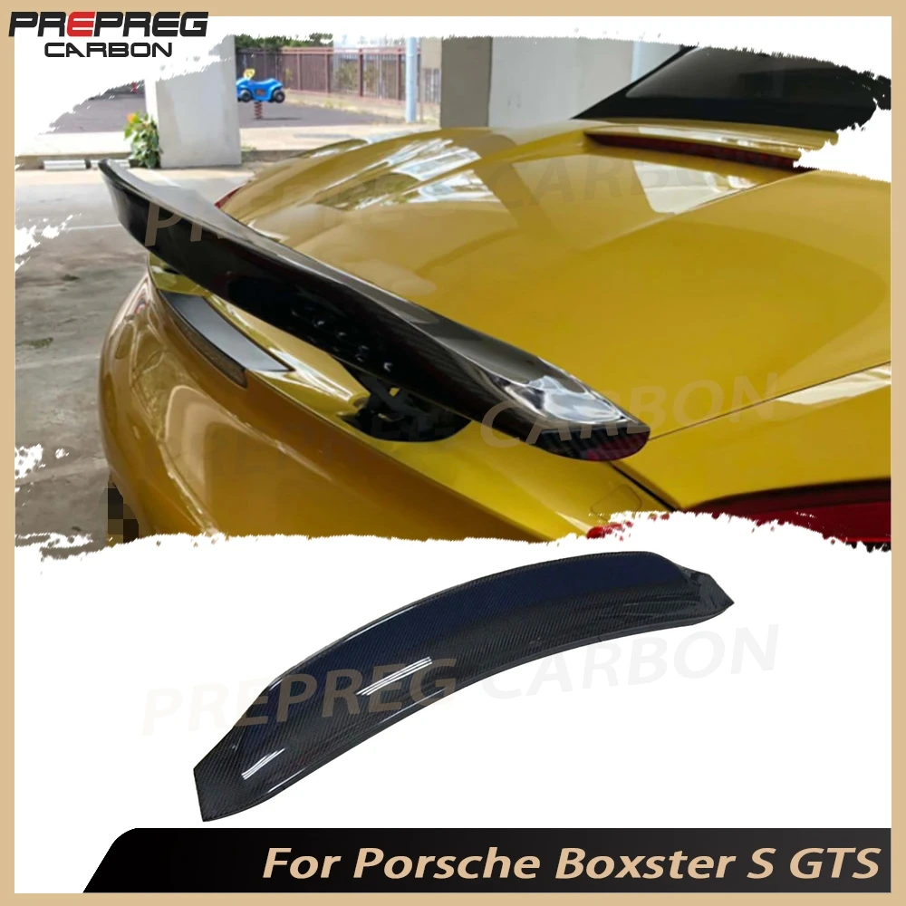 

Carbon Fiber Body Kits Rear Spoiler Duckbill Rear Trunk Wing Spoiler for Porsche Boxster S GTS 981 GT4 2013-2016 Car Accessories