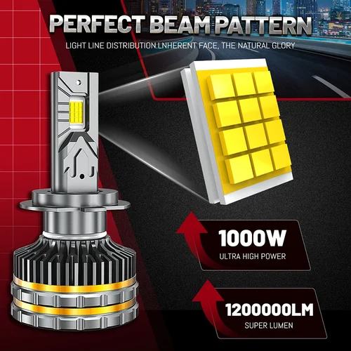 Imagen 2 del producto HYNBYZJ 1000W H4 H7 Faro LED 1200000 Luces Led LM para coche H1 H3 H8 H11 H13 HB3 HB4 9005 9006 9012 9007 12V 24V