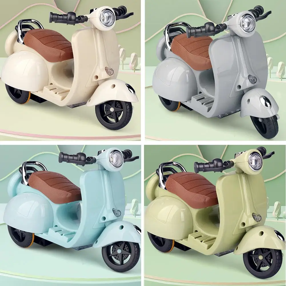 Symulacja motocykla Retro fajny obrót kolekcja dla dzieci Model chłopiec dziewczyna 360 obrót huśtawka motocykl elektryczny urodziny G