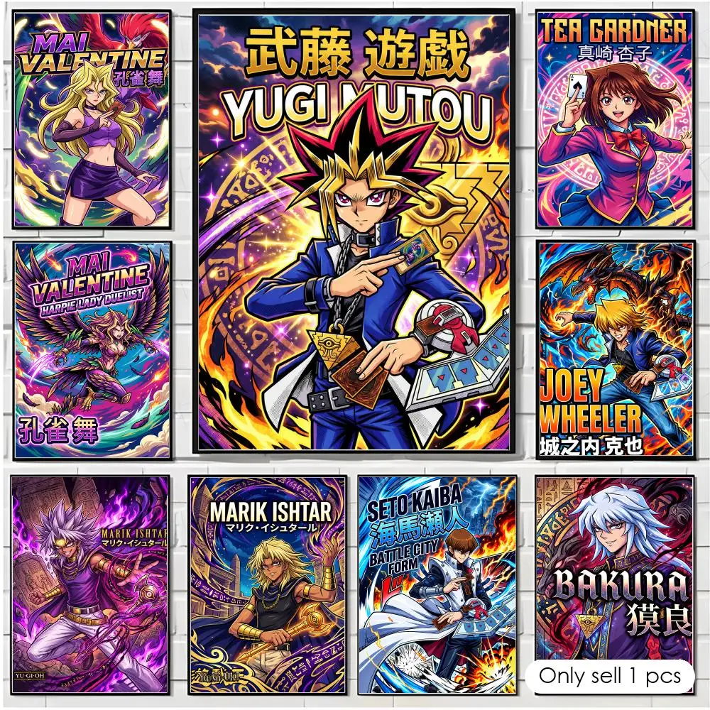 Classic Card Y-Yu-Gi-Oh Games Poster Modern Minimalist Wall Art for Bedroom Living Room Contemporary Home Decor Gift