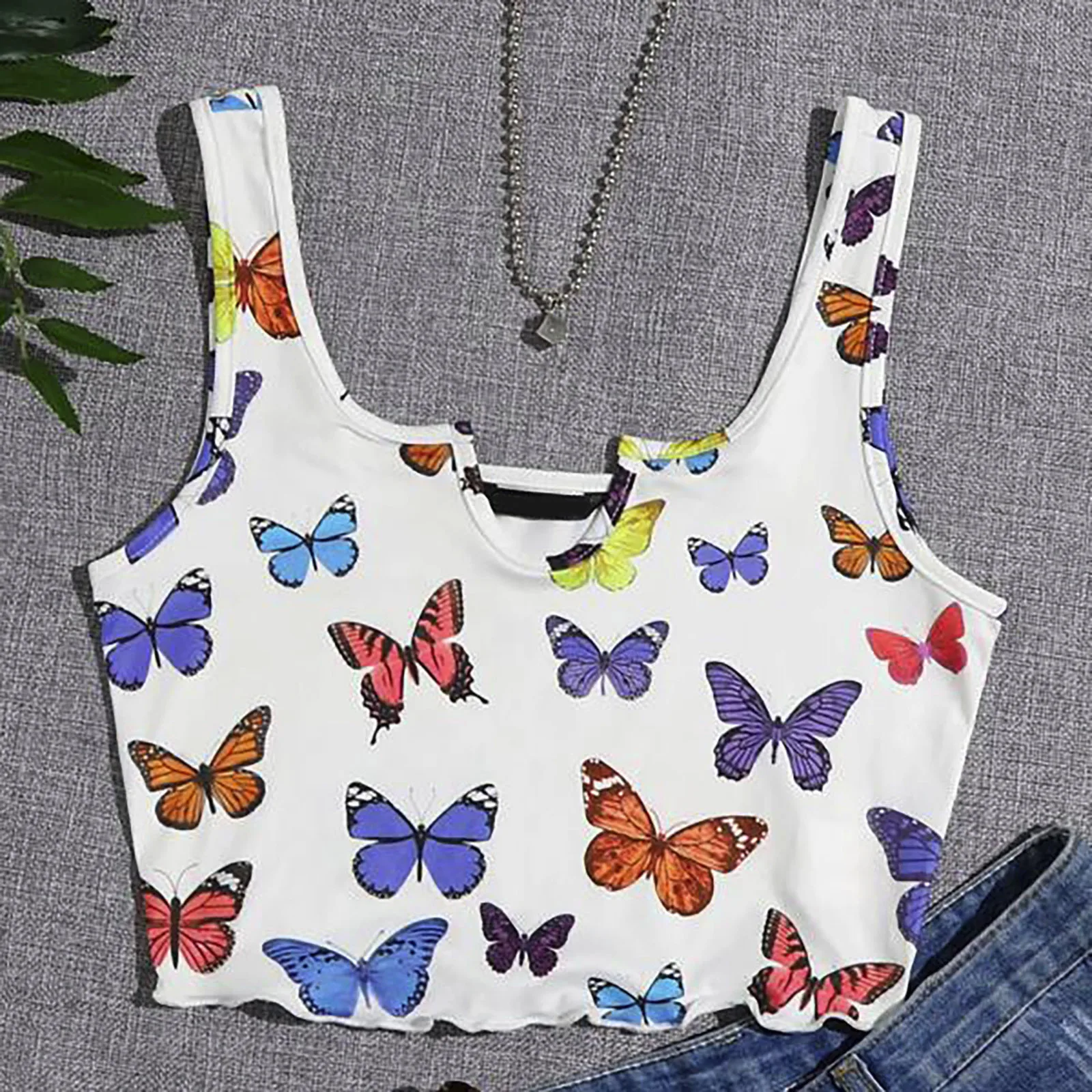 Sexy Womens Crop Tops Sleveless Heart Print Camisole Athletic Cute Athletic Tight Corset Top Ladies Bustier Elegante Mujer