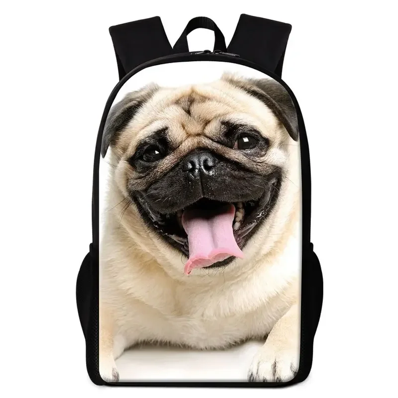 

Cute Pug Backpack French Bulldog Pattern Children Backpacks for Girls Boys School Bag Kawaii Pet Rucksacks Teenager Book Bags