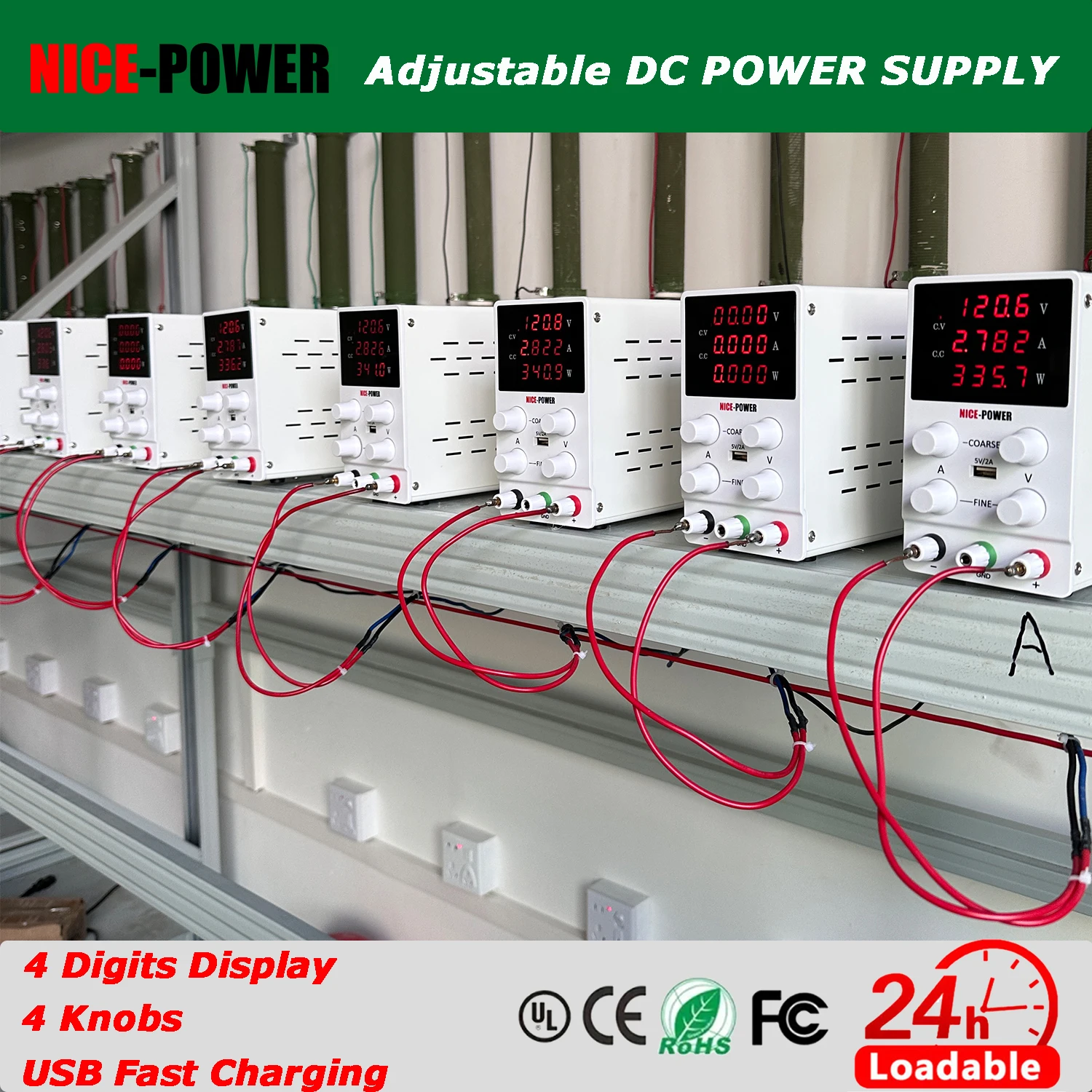 

Лабораторный источник питания постоянного тока NICE-POWER 30 В 60 В 120 В с регулируемым источником для ремонта телефона 24 В 48 В Импульсный источник питания Зарядка аккумулятора
