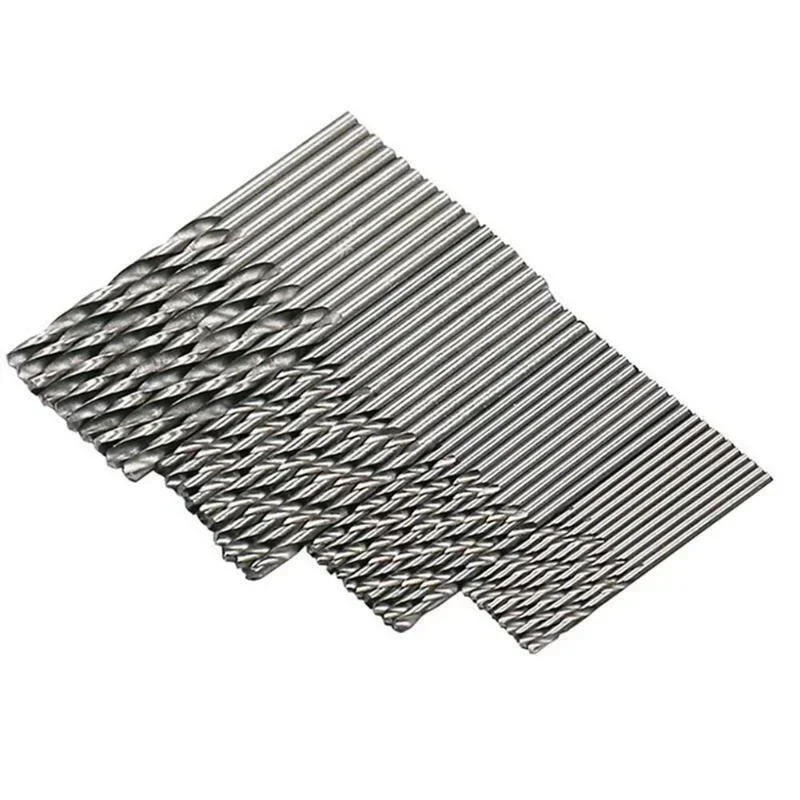 Punta da trapano HSS rivestita in titanio 50 pezzi s Set 1/1/1/2/2/3mm punta elicoidale in acciaio ad alta velocità per legno plastica alluminio metallo