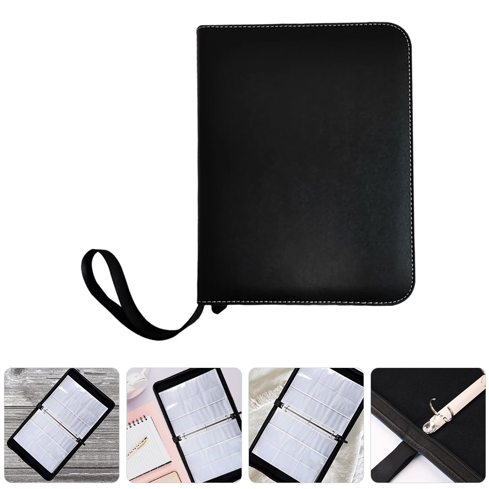 カードバインダーホルダー十分な収納透明ページ Pu Pp 素材ゲームスポーツフォトカードコレクションアルバムオーガナイザー