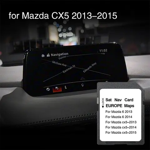 Utilizzare per Mazda CX-5 2013 2014 2015 Schede mappa SD Europa UK Sat Navi 2025 Navigazione 8 GB Consegna rapida Accessori per schede GPS