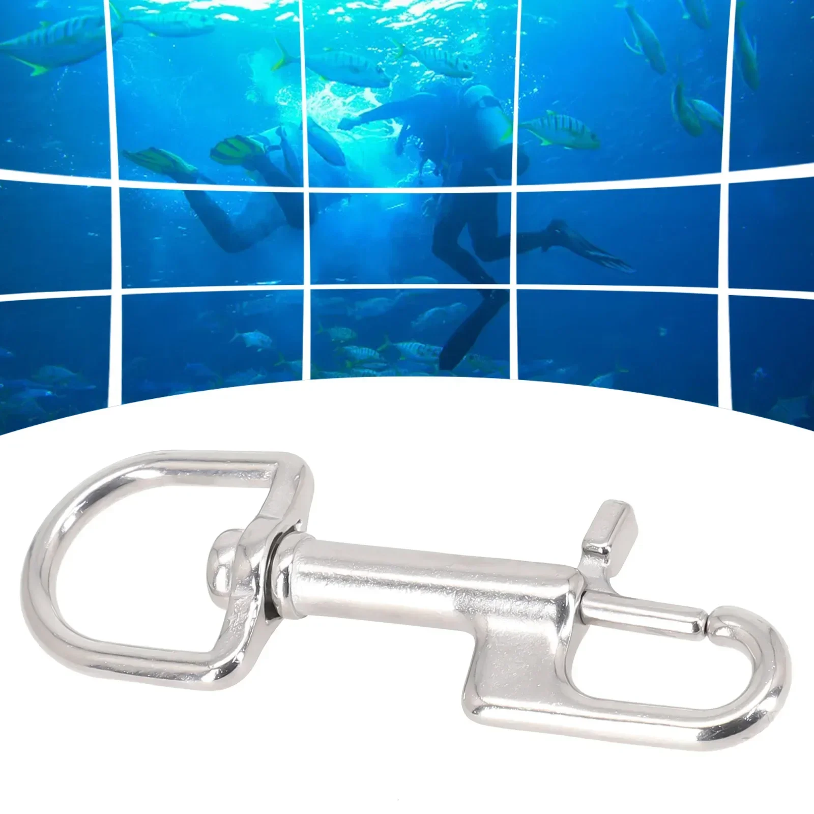 

Scuba Diving Bolt Snap Clip 316 Stainless Steel Bolt Snap Hook Retractable Reel Diving Tools Diving Lifting BCD Accessories