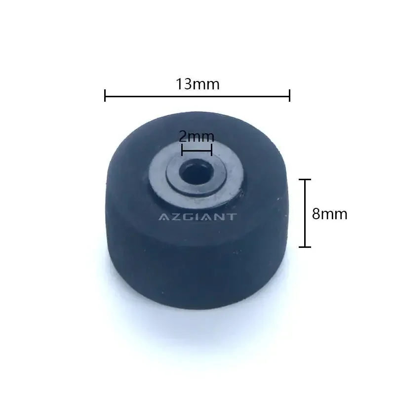 5pcs 13*8.3*6.8*2mm Card Seat Audio Belt Pulley Tape Recorder Professional Roller Wheel with Axis for SONY Player Rubber