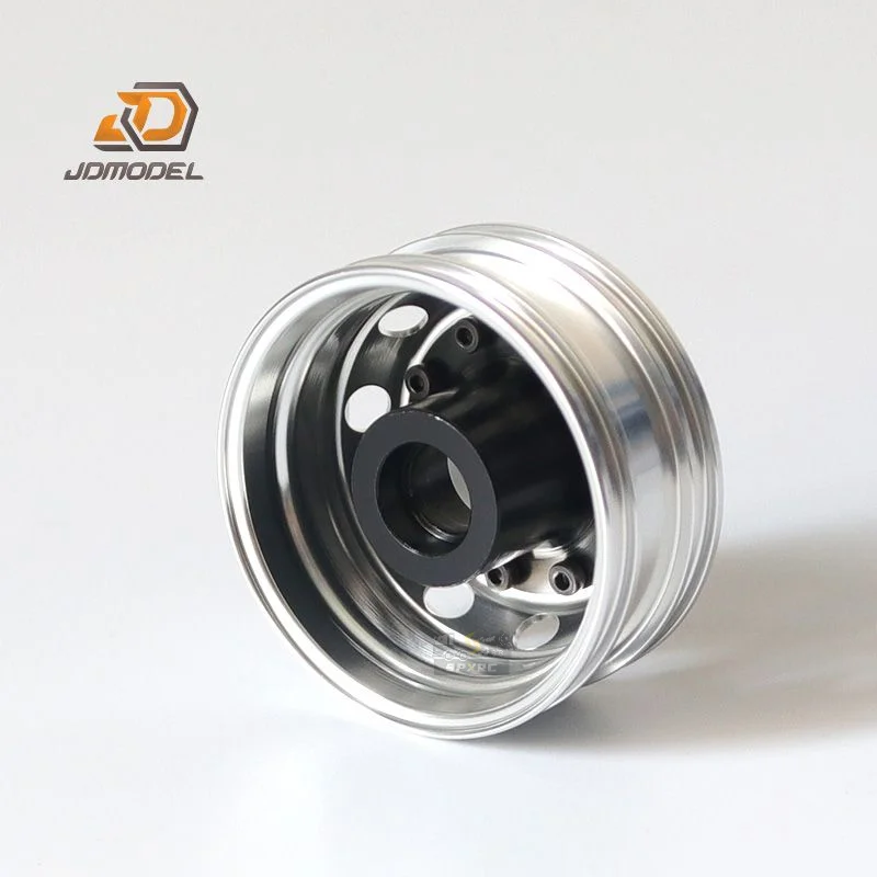 JDM 1:14 Trailer Wheel Hub Metal Drum Front Narrow JDM-6 For Tamiya  Lesu Scania Man Actros Volvo Car Parts