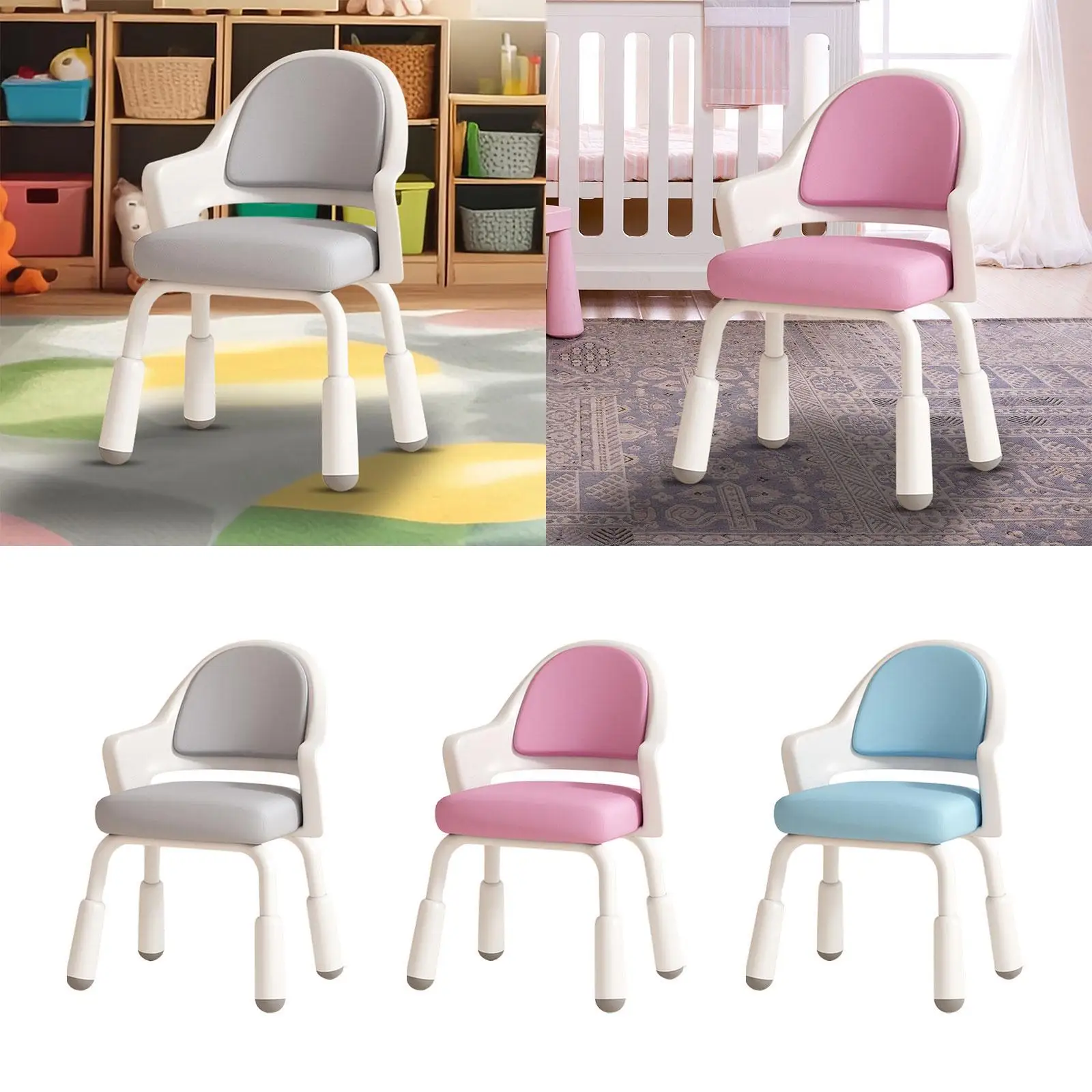 

Детский стул для стола, учебный стул, регулируемый по высоте, однотонный детский стул, стул для малышей, стол для детской комнаты, детский класс