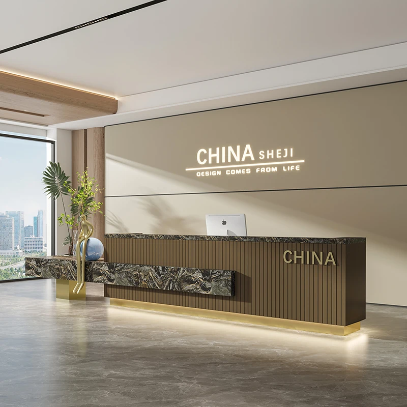 

Роскошные стойки ресепшн для салонов красоты, современные полки, минималистичные стойки ресепшн для ресторанов, органайзеры, коммерческая мебель Mostrador