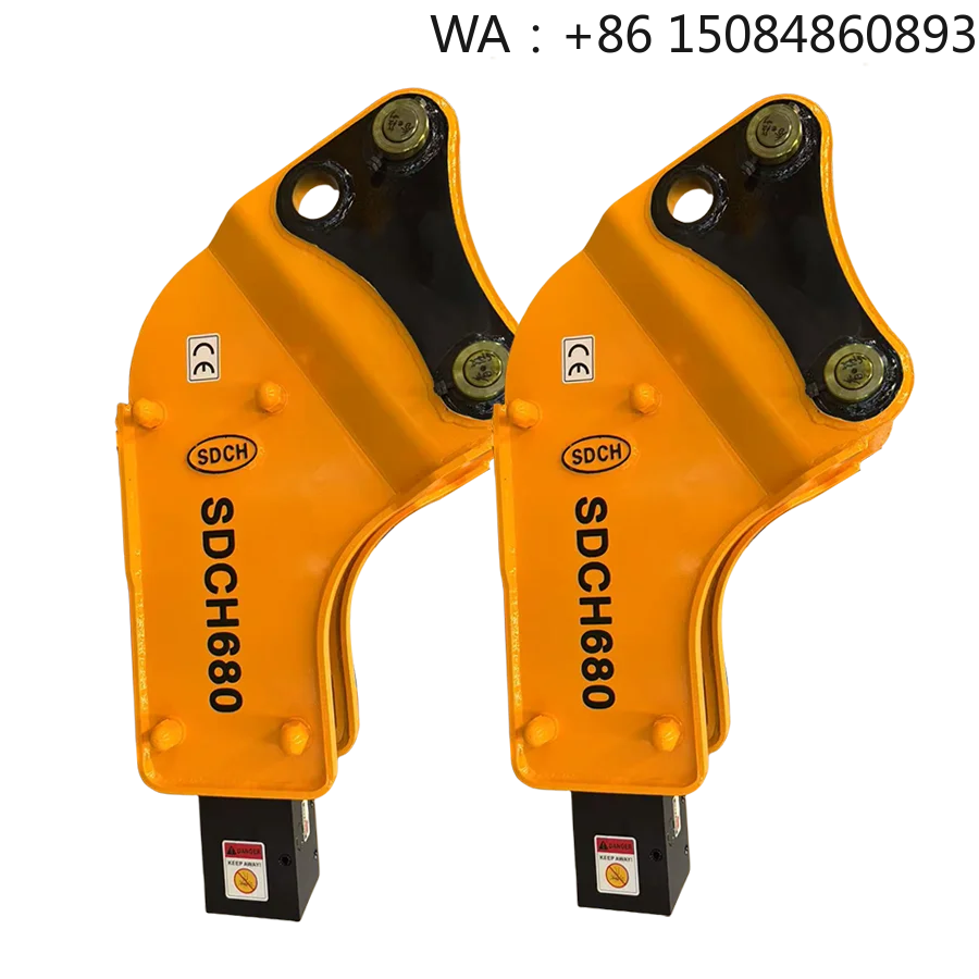 Backhoe Loader Hydraulic Rock Breaker Hammer Attachment, Compact Jack Hammer Accessory For Small Road Demolition Construction Jo