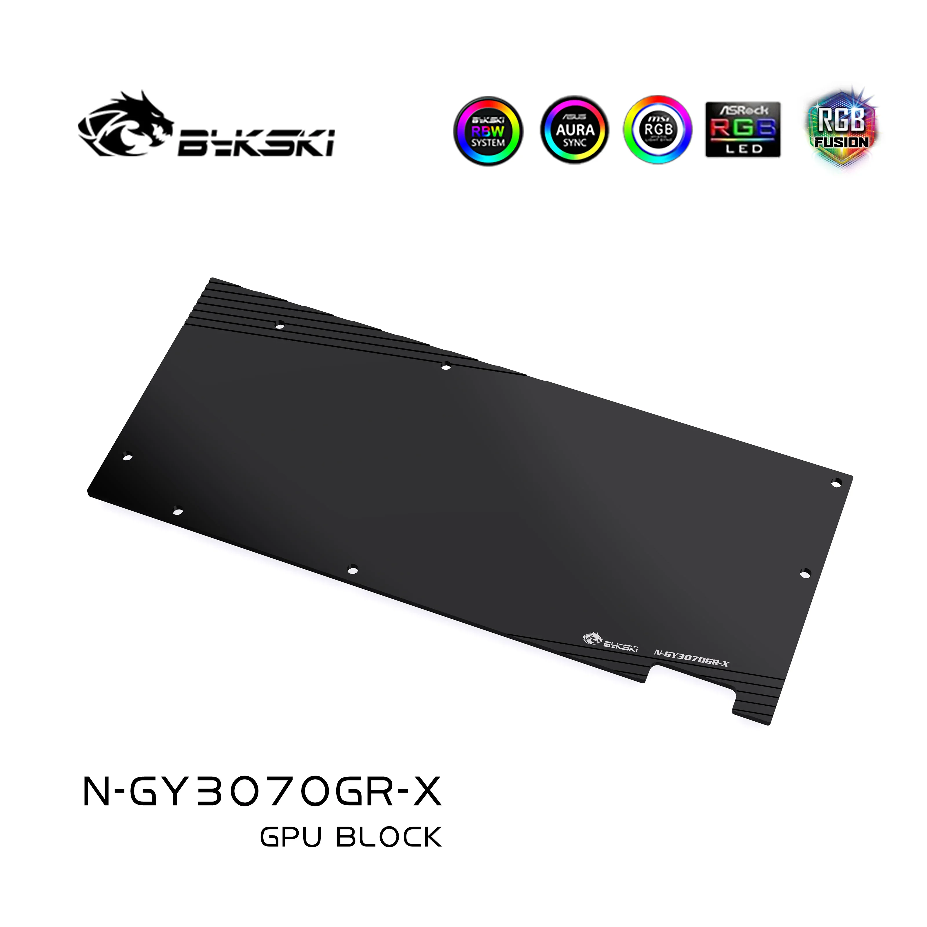 Bykski N-GY3070GR-X Blocco acqua da utilizzare per GALAXY RTX 3070 GAMER OC Scheda GPU / Blocco radiatore in rame a copertura totale / Prevenire la corrosione