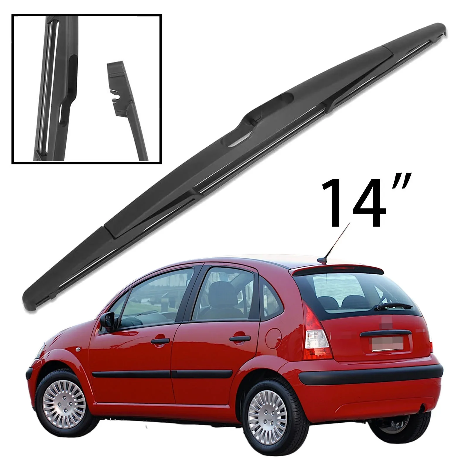 

14" Rear Windshield Windscreen Washer Wiper Blade For Citroen C3 MK1 2002-2009 Car Accessories Accsesories