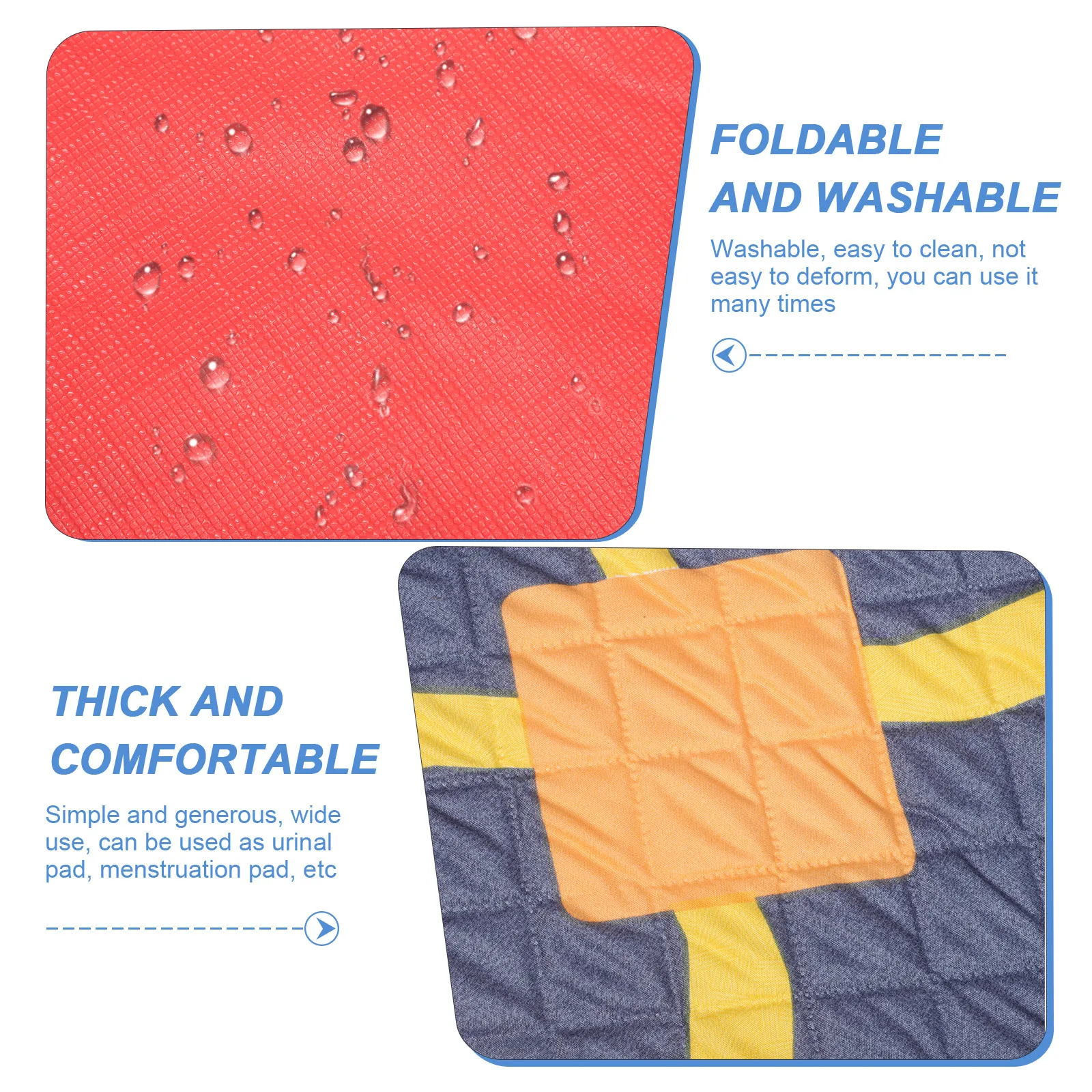 وسادة سلس البول من القطن وسادات سفلية ماصة مقاومة للماء للبالغين والأطفال وكبار السن وسادات حماية مبولة قابلة للغسل