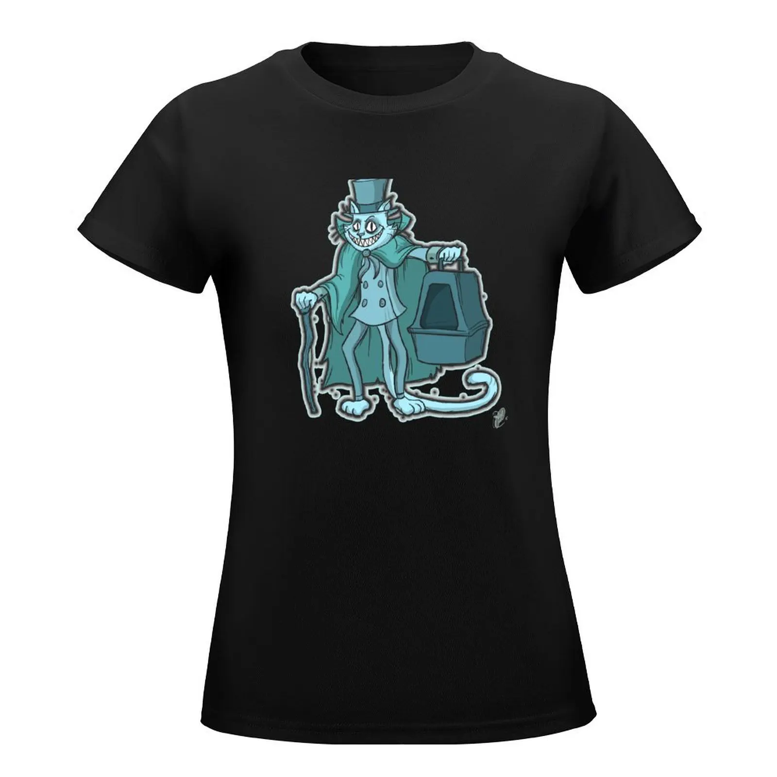 Catbox Ghost (by Richard Wallace) T-Shirt female vintage clothes summer tops Women t shirt