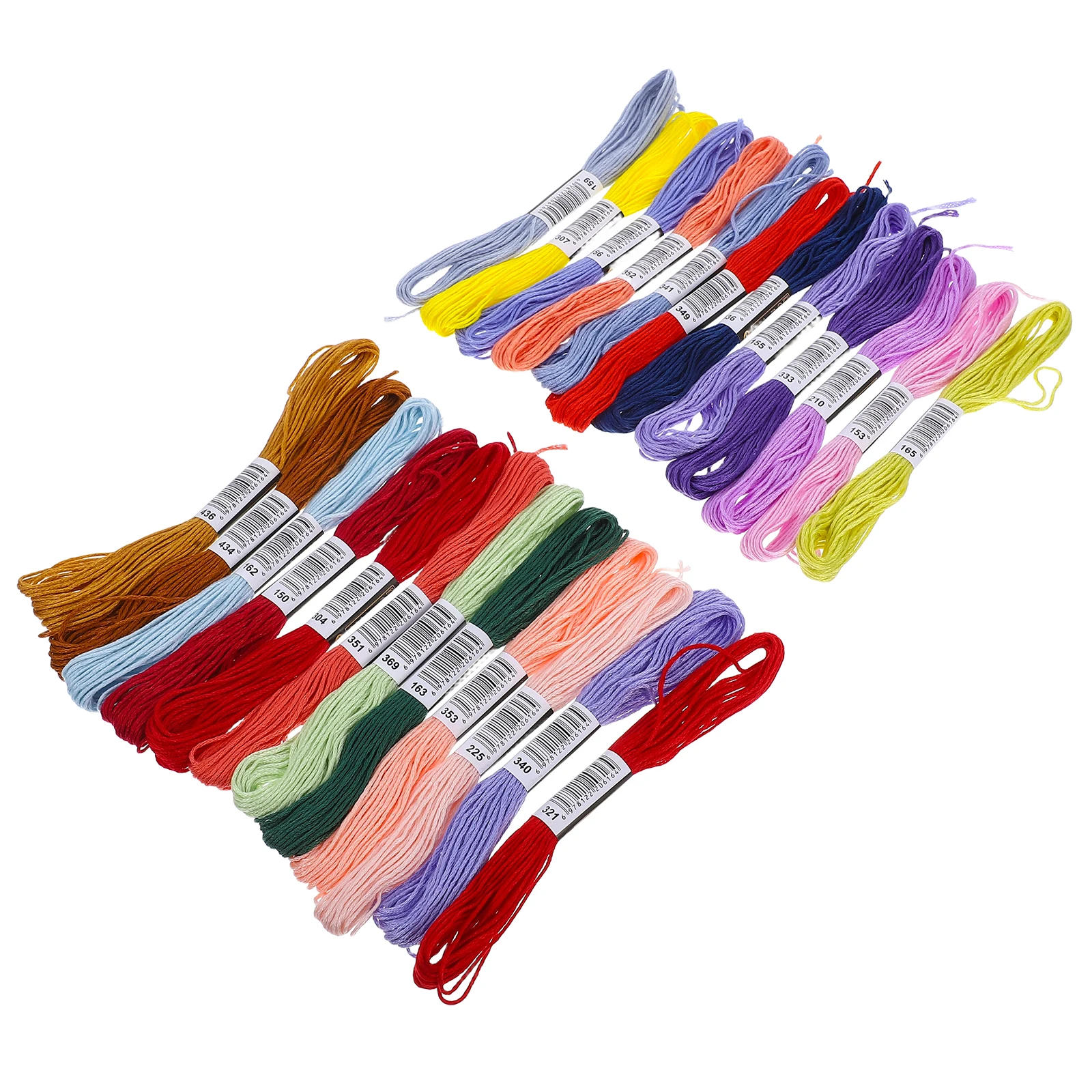 

24 Pcs Cross Stitch Thread Set Cotton Embroidery H Sewing Kit for Machine Quilting Crafts Adult Hobby DIY Portable Travel