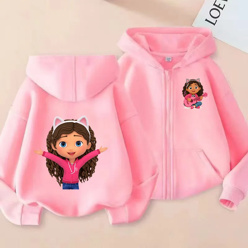 

Gabbys Doll House Cartoon Fashion Kids Clothes Spring Autumn Girls Long Sleeve Hoodie Gabbys Cats Sweatshirt Children Outfit