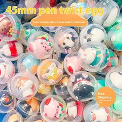 45mm Twist Egg Twist Ball Pen Head Toy Cartoon Doll Twist Egg Machine Blind Box Gashapon Miniatures Mini Capsule Balls