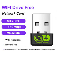 150Mbps USB Wireless Wifi Adapter Wifi Network LAN Card 802.11b/g/n/ax USB Receiver Dongle Network Card for Desktop Laptop PC