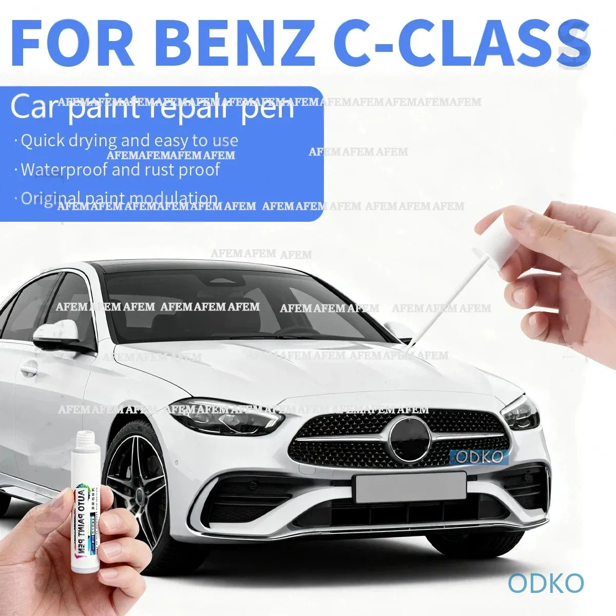 For Mercedes Benz C-Class 1993-2025 W204 W205 W206 Paint Repair Pen Touch Up Scratch Remover DIY Auto Accessories Black White