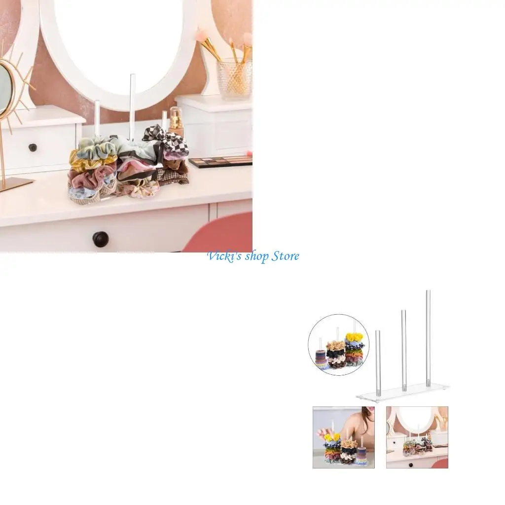 Hair Accessory Display Rack Hair Tie Holder Elegant Headband Storage Stand Hair Clip Rack for Various Hair Ties and Clip
