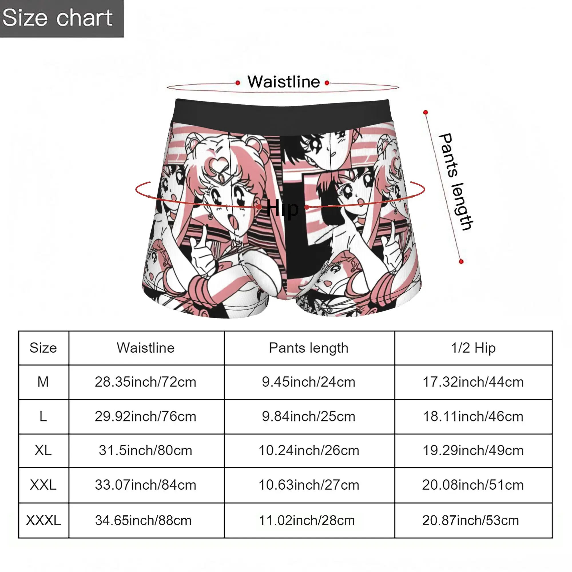 Anime Sailor Moon Aesthetic Bandai Sailor Moon Underpants Homme Panties Man Underwear Ventilate Shorts Boxer Briefs view 5