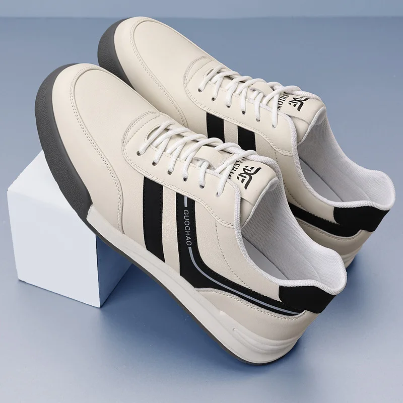 New Men's Casual Leather Shoes Fashion All-Matching Anti-slip Sneakers Man Treking Footwear Leisure Tenis Masculino Trainers