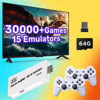 M15 Game Stick Mini TV Handheld Game Console 64G 30000+Retro Game HD Output for PS1/ARCADE/SNES/MAME/NEO GEO Wireless Controller