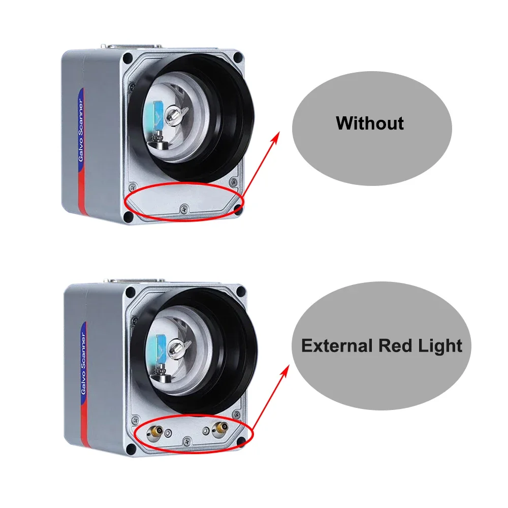 HAOJIAYI RC1001 Set kepala Galvo pemindai Laser serat RC1001-R 10,6um & 1064nm & 355nm 10mm Galvanometer dengan catu daya