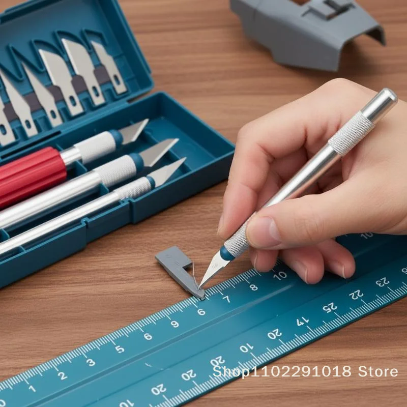 practical13-Piece Multi-Tool Knife Set with Assorted Blades for DIY Precision Craft and Art Projectshousehold